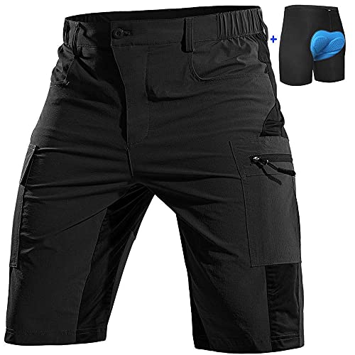 Cycorld Mountain Bike Shorts Mens Padded with Zip Pockets Just Ebikes